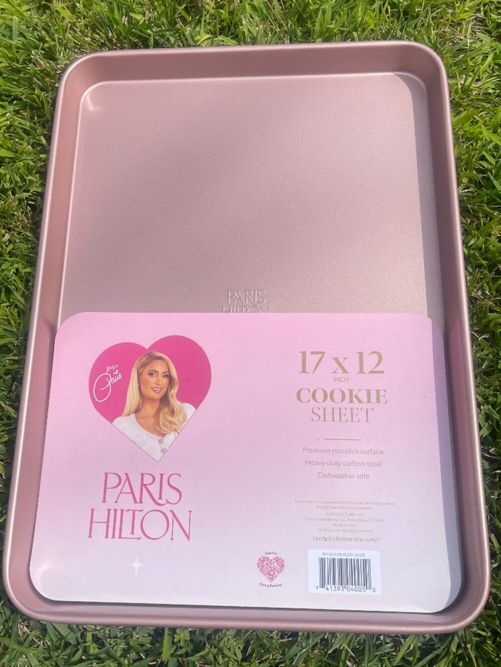 Paris Hilton Rose Gold 17x12 Cookie Sheet NWT